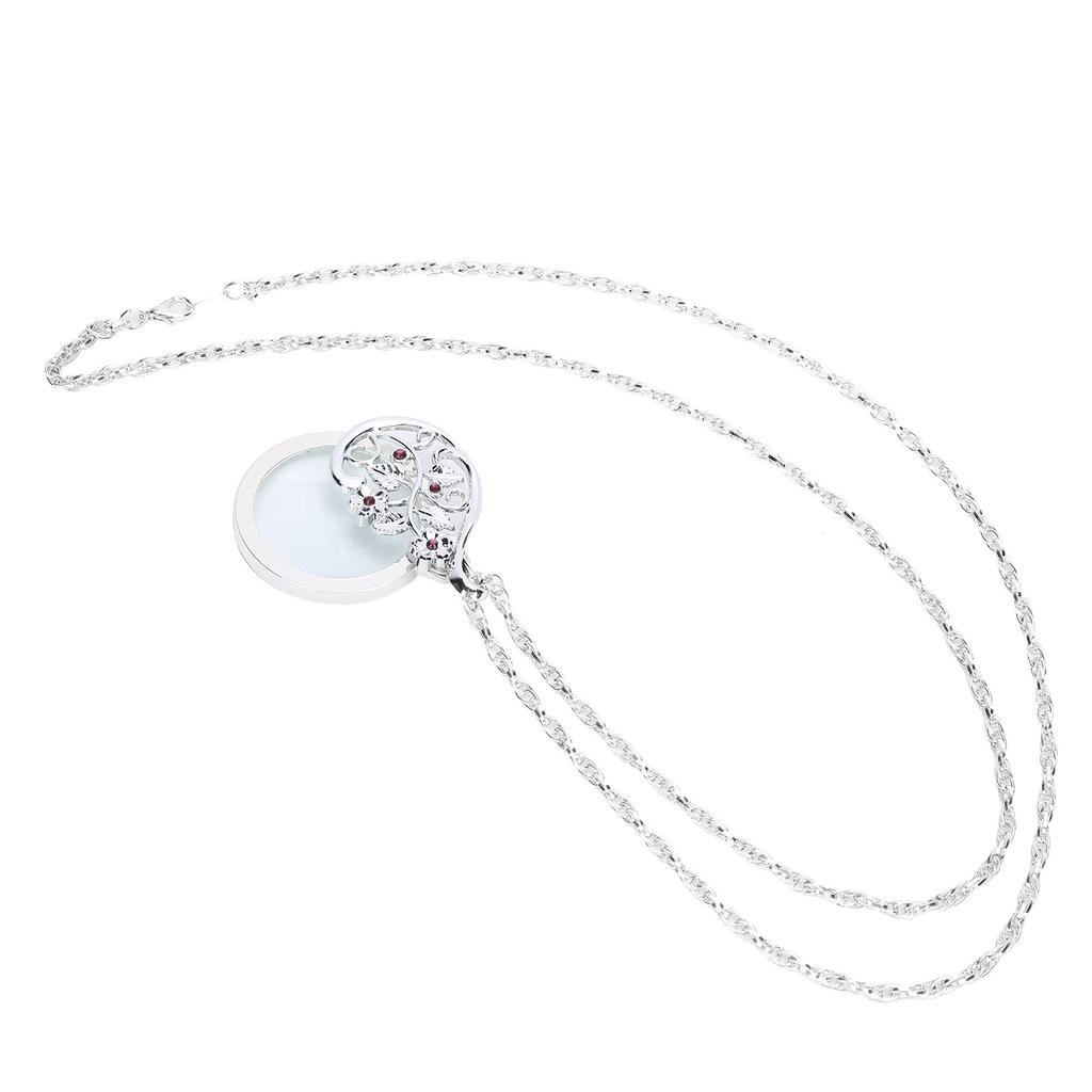 4.5X ожерелье увеличительное стекло металлический портативный увеличительный кулон цепь для чтения серебро