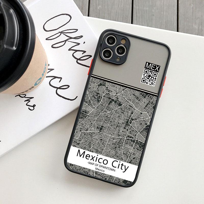 Чехол для телефона Ins Travel Country Sketch City Map для iPhone 8 7 Plus SE2 15 14 11 12 13 Pro Max Mini X XR XS Ударопрочный Funda Shell