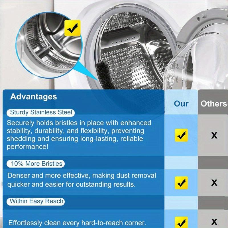 1 шт. Набор для чистки вентиляционного отверстия сушилки Щетка для ворса сушилки Очиститель вентиляционного отверстия Длинная гибкая щетка для улавливания ворса сушилки холодильника Газовый электрический Предотвращение пожара Вытяжной
