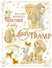 Yanoman [Made In Japan] 300-Piece Jigsaw Puzzle, Petit Petit Light Series, Disney Colorful Gold Lady and the Tramp, 42-111 (16.5 X 21.5 Cm), Includes