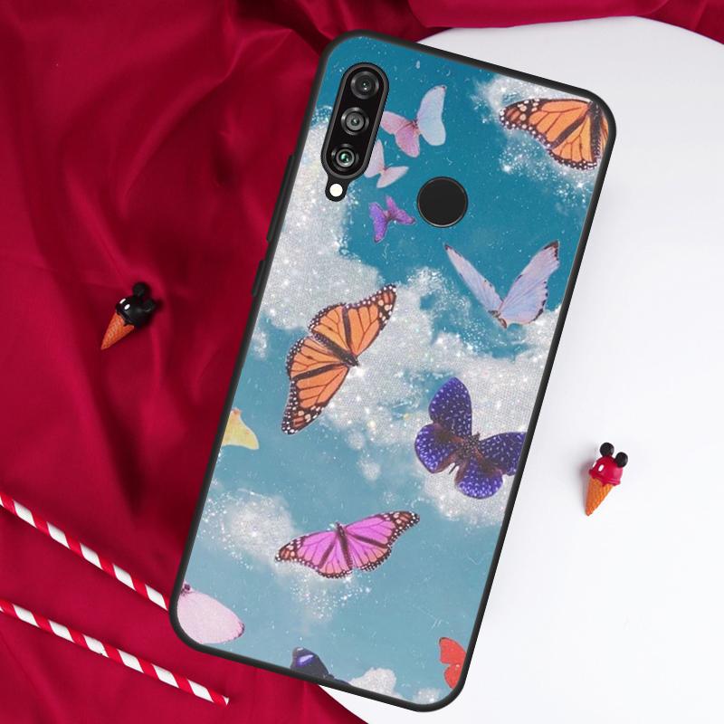 Cute Aesthetic Butterfly For Huawei Nova 12s 11i 12i 10 9 SE 5T Y91 Y90 Y60 Y70 Y72 Y61 P20 P40 P30 Lite P60 Pro Case