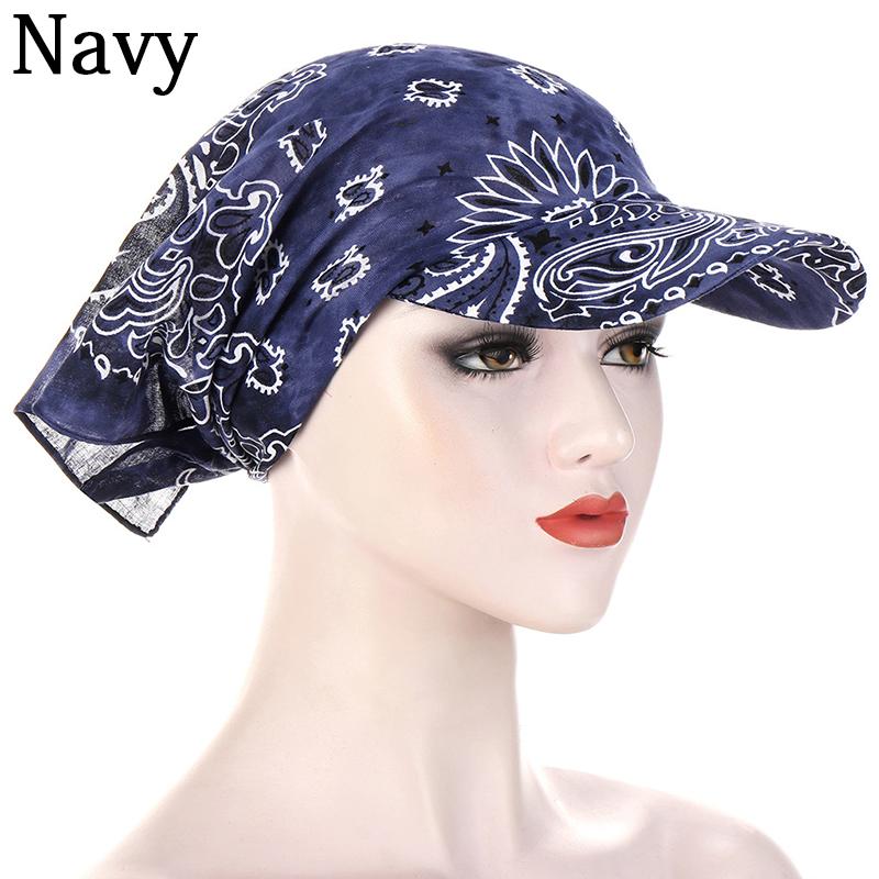 1PC Leisure Sunscreen Hedging Cap Peaked Cap Printed Bandana Scarf For Women Men Outdoor Supplies EMA