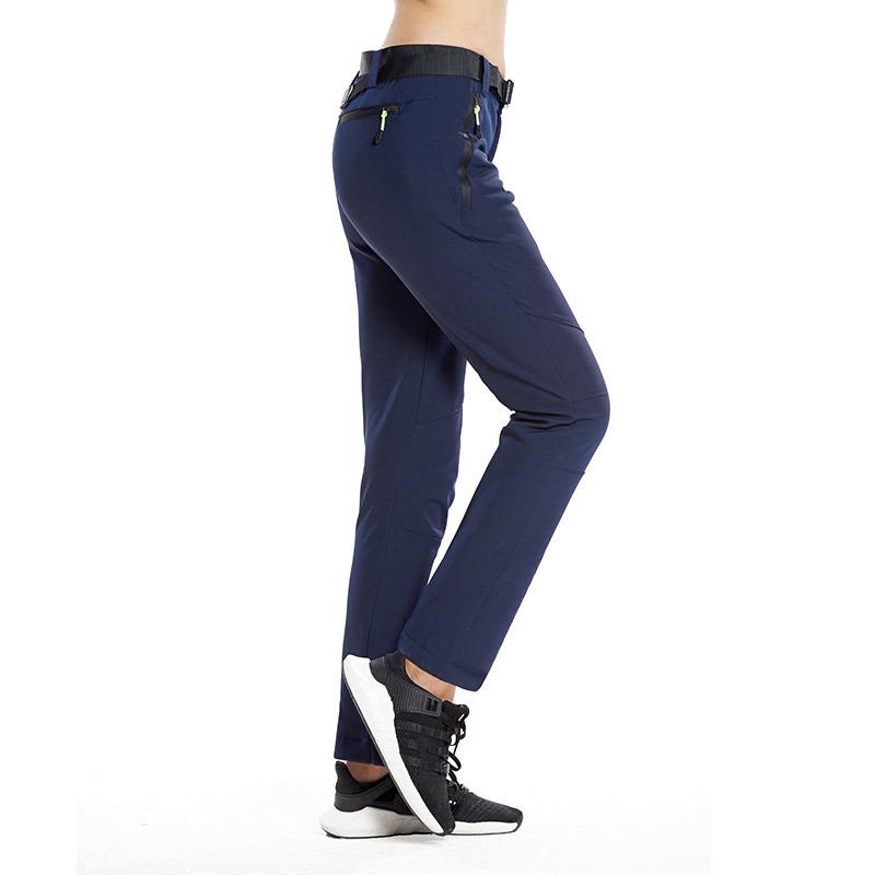 Men's and Women's Winter Windproof Waterproof Soft Shell Hiking and Ski Pants with Thick Velvet Lining