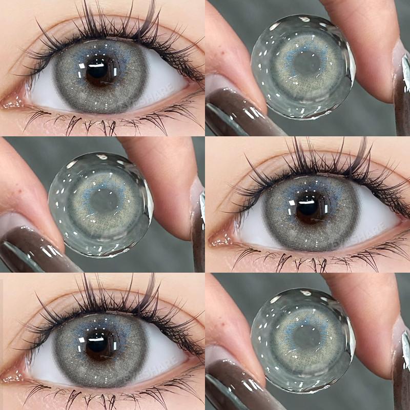 Eyeshare 1 пара цветных контактных линз для глаз 14,5 мм Eyes Softlens корейские коричневые серые зрачки годовые косметические