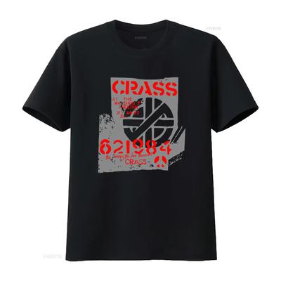 CRASS Панк-рок группа Концертная футболка Softstyle для винтажного Стирки Мягкий уличный стиль Универсальная мода Топ Для повседневной носки