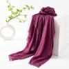 Spring Season, Pure Color, Simulated Silk, Long Strip Scarf, Fashionable, Suitable for Work, Sun Protection, Sheer Scarf, Shawl.