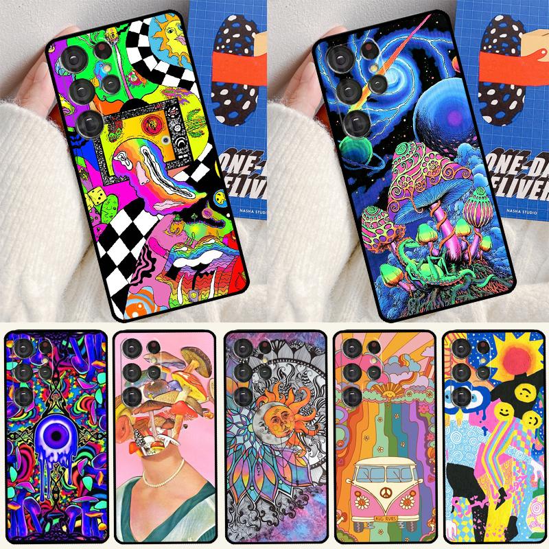 Indie Hippie Art Soft Case For Samsung Galaxy S25 Ultra S9 S10 S20 FE S21 S22 S23 Plus S24 Ultra Funda Cover