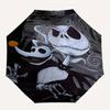Jack Skellington,Nightmare Before Christmas Automatic Opening and Closing Umbrella - 8-rib Folding Design, Lightweight and Portable, Suitabl