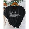 Retirement Themed Pickleball Retired Call anytime Pileball Fun Text Print Fashionable Retro Style Women's Short Sleeve Shirt Spring and summer casual