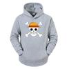 Unisex Anime Hoodie With One Piece Print Loose Fit Cotton Blend Sweatshirt Teens Adults