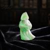 Unique Skull Gift 3D Printed Glow in The Dark Ornament, Gothic Hooded Ghost Statue Handheld for Halloween Desktop Decoration, Luminous Resin Figurine