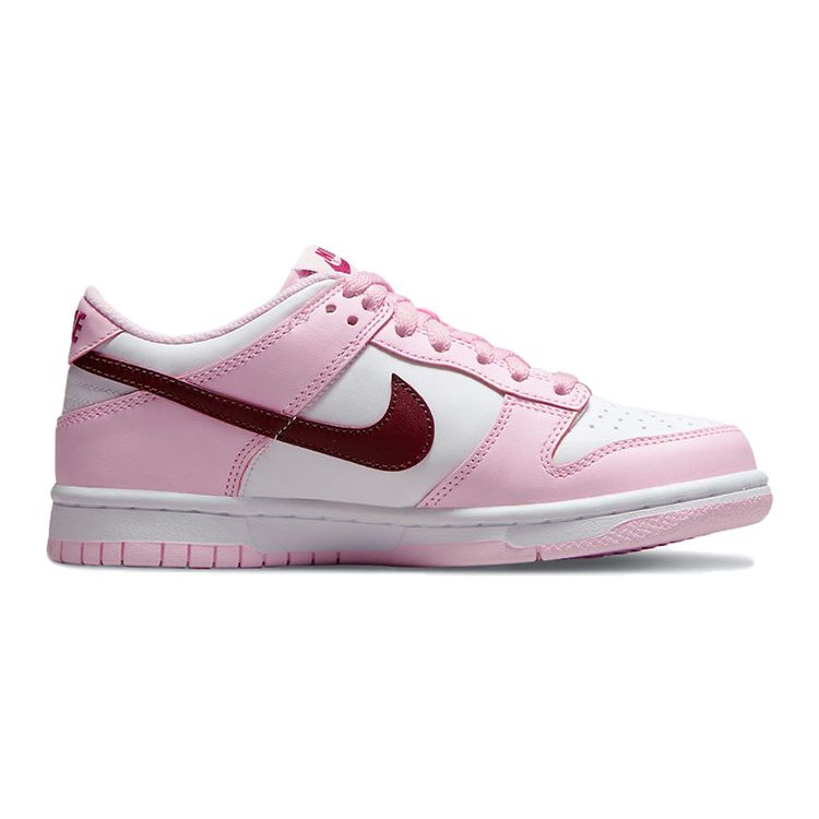 Nike Кроссовки детские Dunk Low GS Pink Foam Pink-Foam Dark-Beetroot White CW1590-601