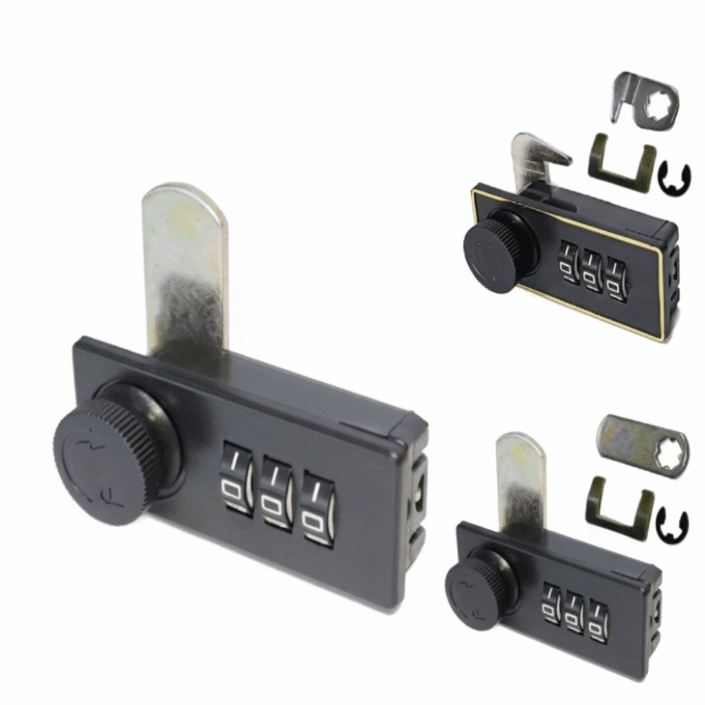 Anti-Theft Drawer Turntable Password Lock 3 Digit Dial Combination Lock Locker Security