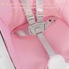 K IKIDO - Chaise haute bébé,chargé 15kg-Évolutive-De 6 mois à 3 ans,chaise confortable avec harnais 5 points, rose