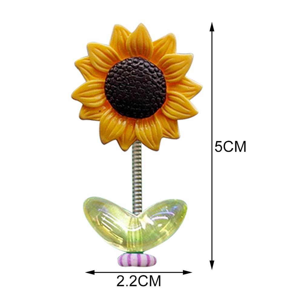 Забавное автомобильное украшение подсолнух, качающаяся голова, украшение на приборную панель для женщин и девочек