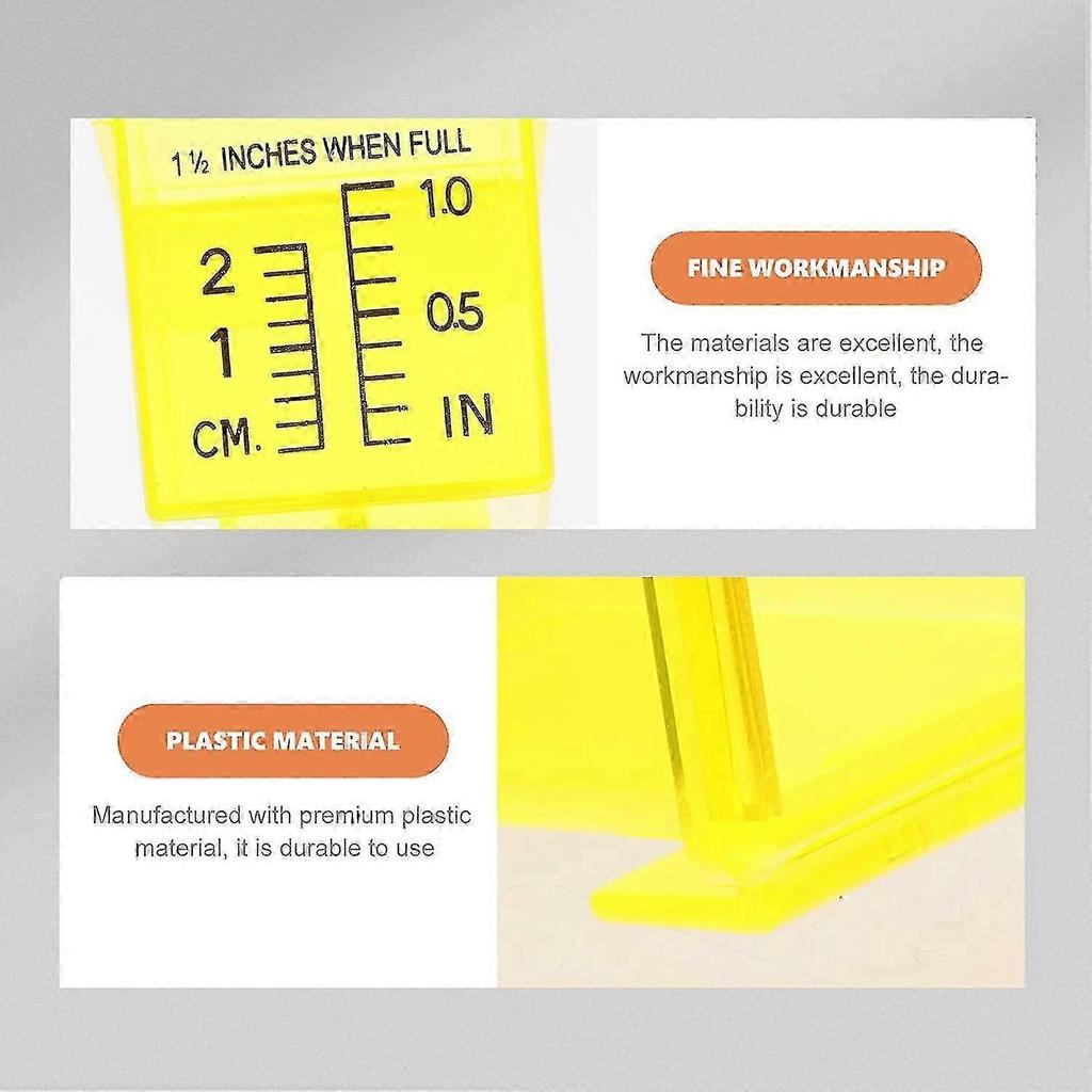 Outdoor Rain Gauge Rainfall Gauge: Rain Measure Stake Tube Garden Rain Measuring Cup For Outside Yard Lawn Land Rain Volume Measure Tools(yellow)(10pc