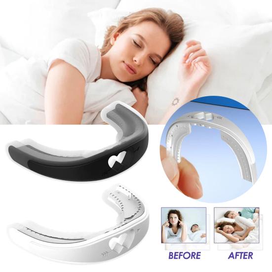 Anti Snoring Devices Silicone Braces Ergonomic Snore Reducing Aid Improve Airflow Breathing Anti-grinding Dental Guard Anti-snore Sleep Apnea Devices