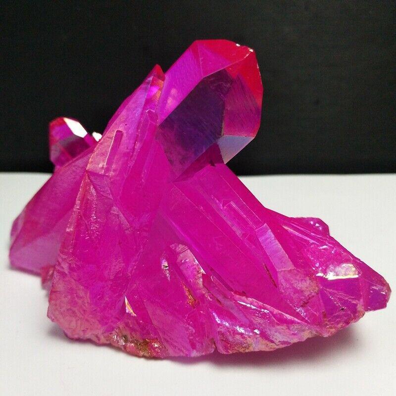 Натуральный Титановый Друзовый Кварц Кластер Кристалл Красный Геода Драгоценный Камень Декор Образец