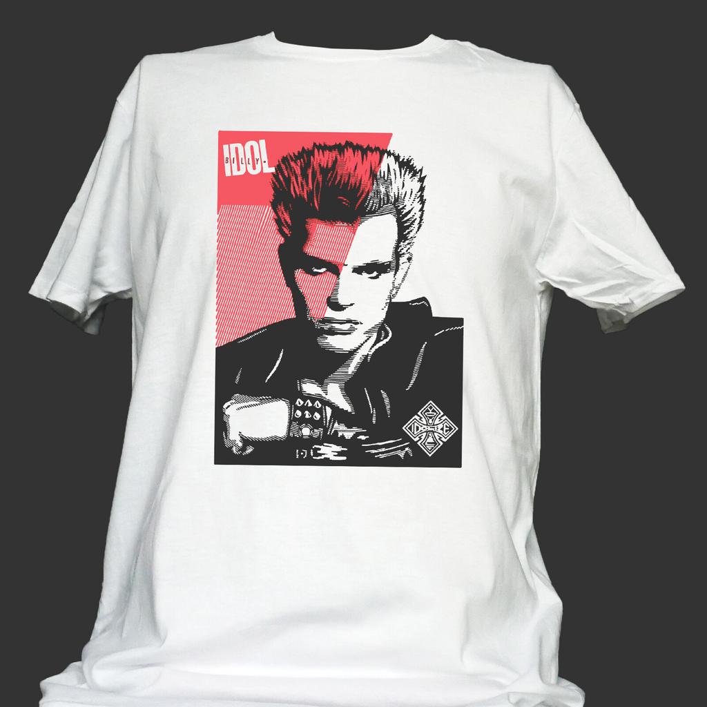 Women's Cotton Crew Neck Billy Idol Punk Rock T-SHIRT unisex S-3XL