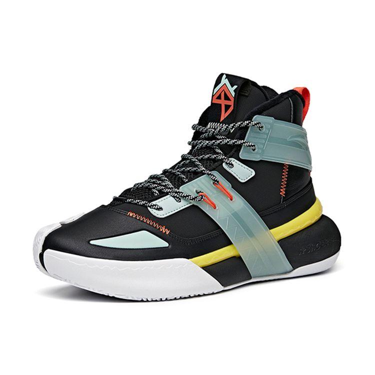 Anta Speed Battle 4 высокие баскетбольные кроссовки мужские кроссовки черные зеленые оранжевые 112041650-2