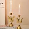 Candlestick Light Luxury Style Romantic Table Decoration Retro Candlelight Dinner Props Simple Decoration Candlestick Ornament Party Decoration