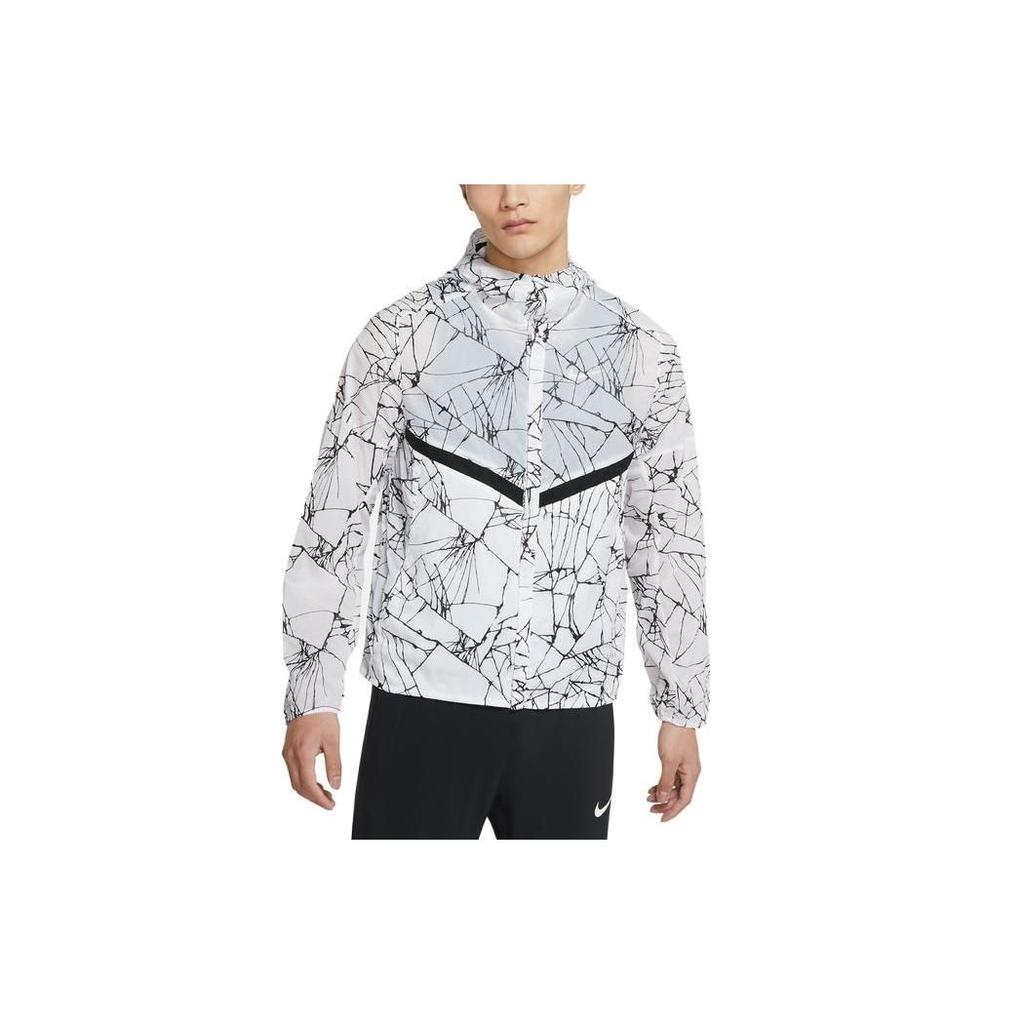 Nike Run Division Pinnacle Printed Running Hooded Jacket Men Jacket White DA1287-100