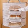 Foldable Dried Vegetable Net Portable Multi-layer Drying Net Clothes Hanging Dryer  Food Drying