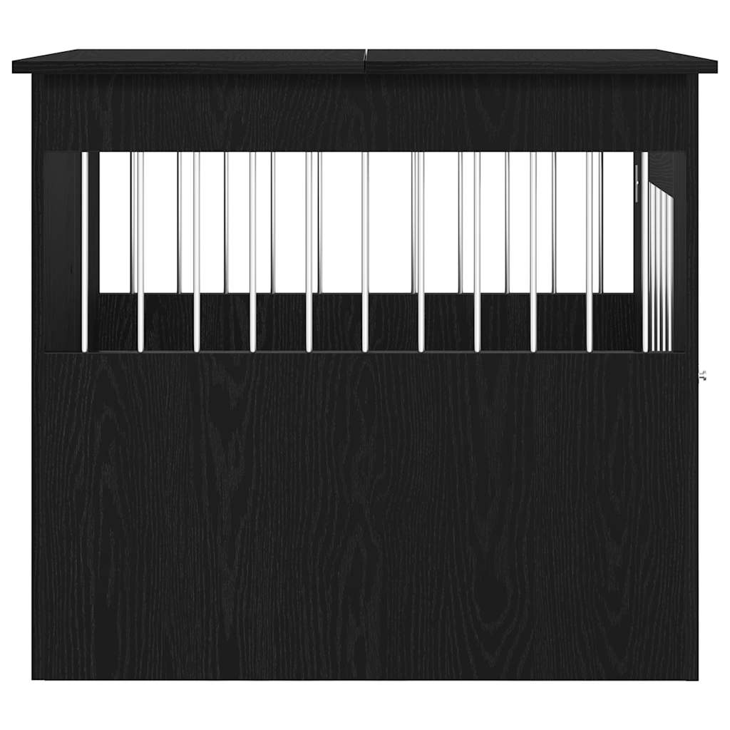 Dog Crate Furniture Black Oak 64.5 x 80 x 71 cm Engineered Wood