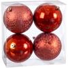 Boules De Noël - BIGBUY CHRISTMAS - Multicolore - Plastique - 4 Unités - 20 X 20 X 10 Cm
