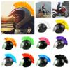 Punk Mohawk Helmet Wig Sticker Paste Helmet Decoration Hair DIY Cockscomb Helmet Wig  Motocross