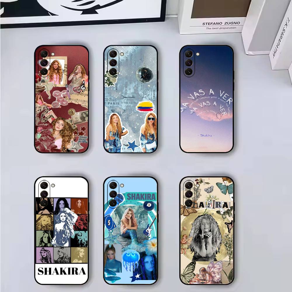 Singer S-Shakira Fashion Phone Case Black Silicone Soft For Samsung Galaxy A73,A72,A71,A70,A53,A52,A51