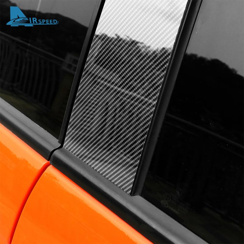 Glossy Black B Pillars Trim Sticker For Fiat 500 Abarth 595 2012-2016 2017 2018 Protect Accessories