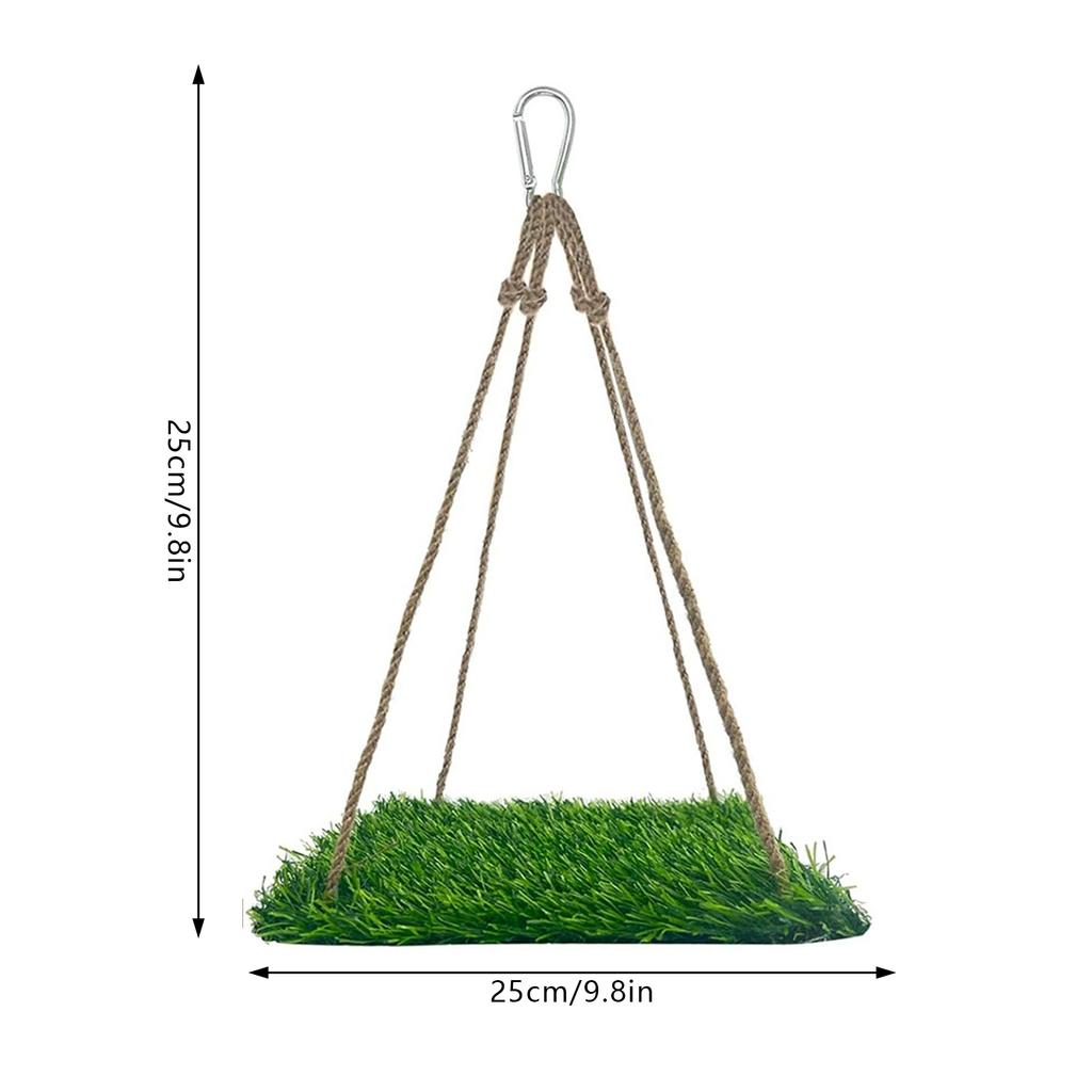 Травяной Гамак для Грызунов и Птиц (Попугаи, Белки, Хомяки, Птицы и Грызуны Разных Размеров) Игрушка для Лазания с Присоской