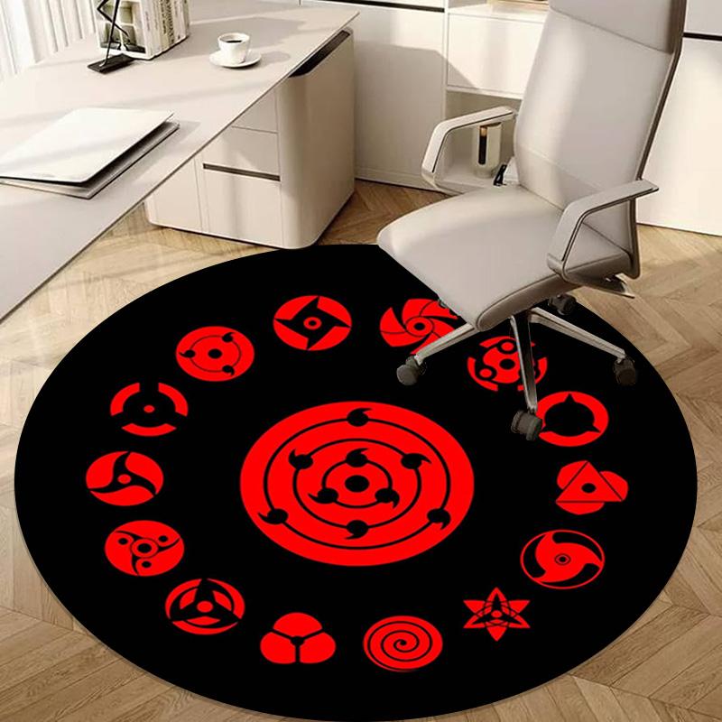 Naruto Circular Rug Office Decorative Carpet For Living Room Bedroom Door Mat Floor Carpet Computer Chair Area Rug