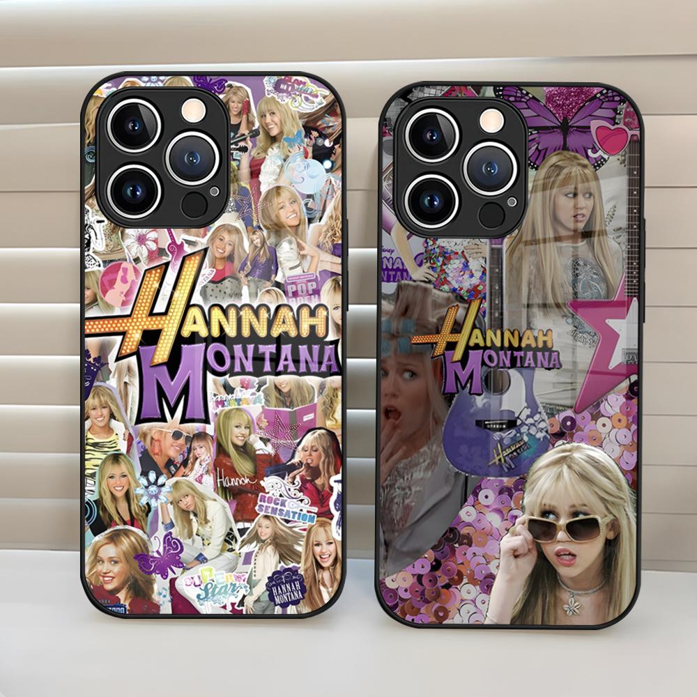 H-Hannah Montana Чехол для телефона Стеклянная крышка Для IPhone 17 15 Pro Max 14 Pro 16 12 11 13 Mini X XR XS 8 7 Plus SE
