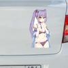 Tri Koshki KCS280 Anime Girl Keqing Genshin Impact Car Sticker PVC Decals Sticker On Car Bumper Laptop Luggage Motorcycle