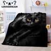 Witch Black Cat Halloween Throw Blanket Cat Mysterious Divination Witchcraft Lucifer Portable Flannel Blanket for Bedding Travel
