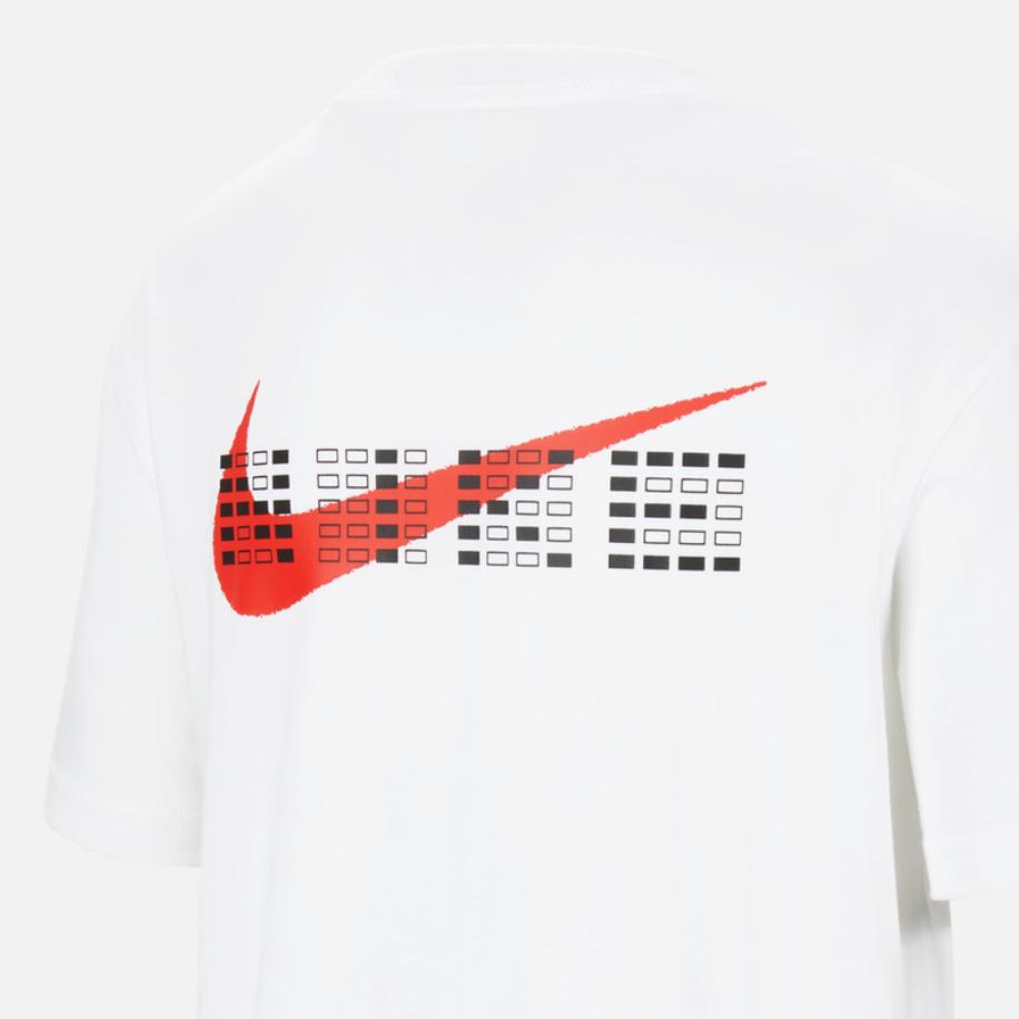Nike Футболка С Принтом Логотипа Свободного Кроя Детские Топы Белый HJ3962100