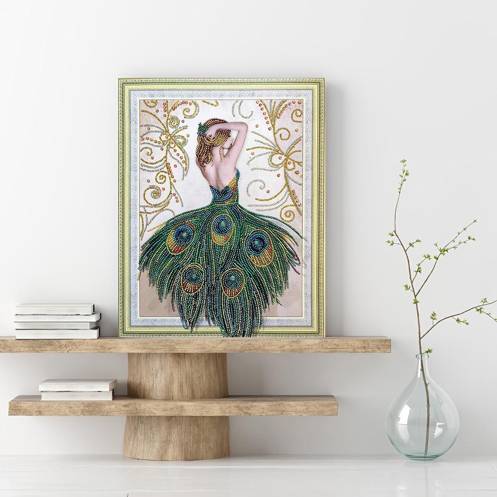 DIY алмазная живопись юбка павлина набор для вышивки крестом мозаика искусство алмазная живопись полный круг/квадратный алмаз украшение дома