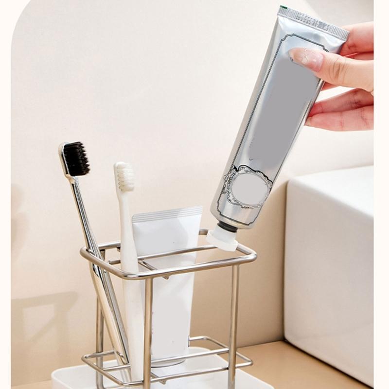 Toothbrush And Toothpaste Stand With Quick Drying Designs For Keeping Bathroom Clean And Tidying