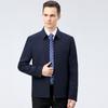 Spring and Autumn New Jacket Men's Business Casual Solid Color Lapel Middle-Aged Dad Top Jacket Men's Clothing