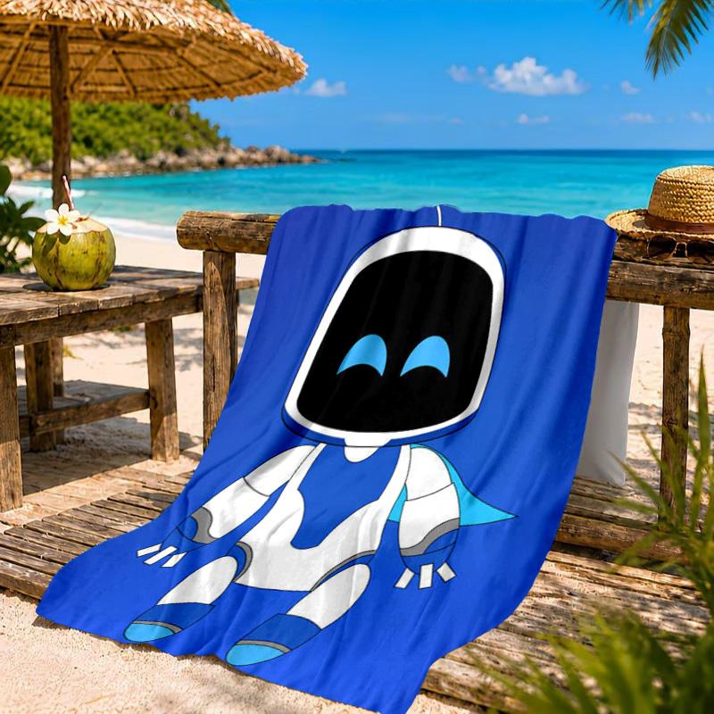 Пляжное полотенце Astro Bot «Космическое приключение», быстросохнущее, простое в уходе, подходит как для фитнеса, так и для пляжного отдыха, Спортивный незаменимый аксессуар