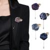 1 шт. Костюм с розой Брошь для жениха Свадебная брошь на воротник Ювелирные изделия Значки на лацкан Корсаж Тканевые аксессуары Сплав