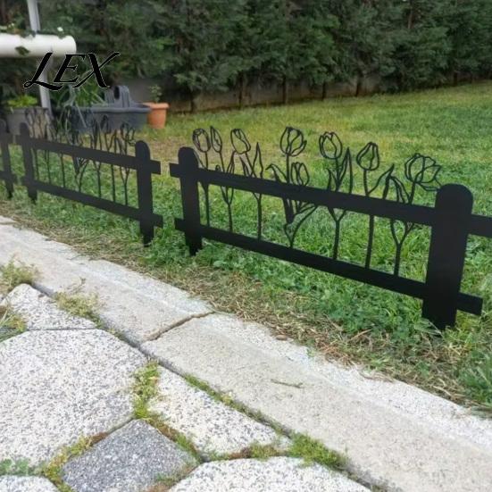 Courtyard Aesthetic Accents Welcome Decorative Yard Sign, Wildflowers/Vegetables Silhouette Black Garden Stake, Outdoor Vegetable Stakes Acrylic
