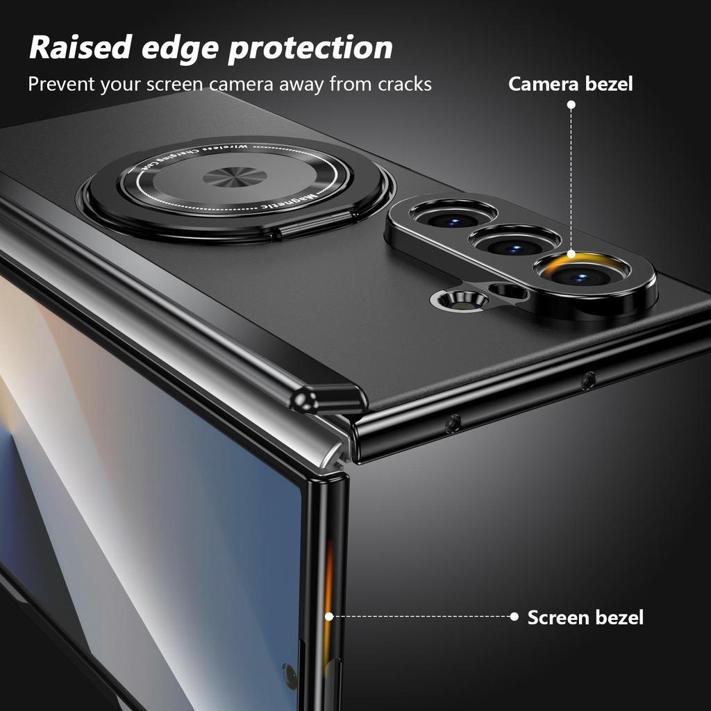 Совместимый чехол-подставка с магнитом и вращением для Galaxy Z Fold 8/7 и Защитная пленка-чехол для Z Flip 7