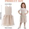 Kids Cross Back Apron with Pockets, Toddler Apron for Girls and Boys, Japanese Style Pinafore Aprons for Toddler Painting, Cooking, Baking, Gardening