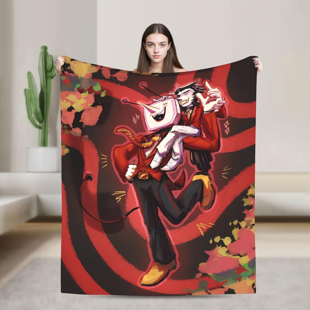 Deltarune Funny Tenna Blankets Airplane Travel Flannel Throw Blanket For Living Room Soft Custom DIY Bedspread Gift Idea