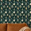 Self-adhesive Wallpaper for Home Christmas Tree Wall Sticker, 150/300cm Gold Green Peel And Stick Wallpaper, Moisture Proof Bathroom Removable