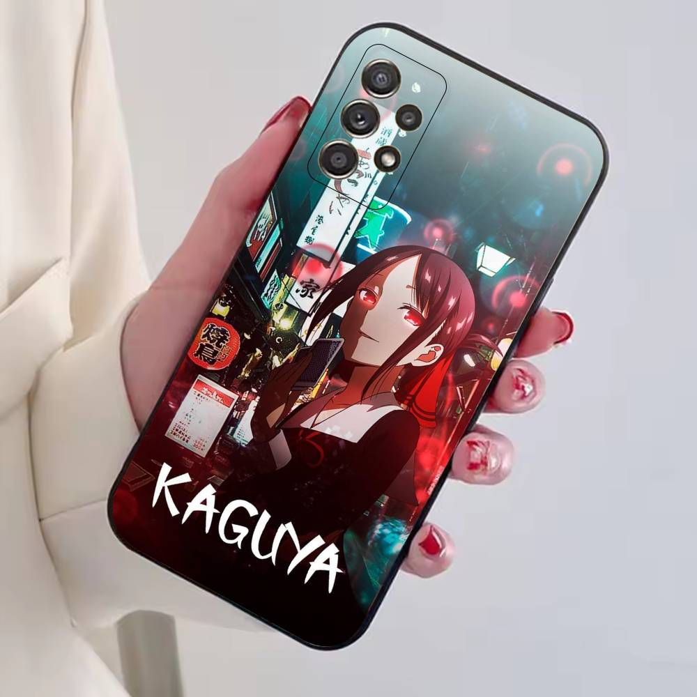 Чехол для телефона с изображением аниме-девушки K-Kaguya sama для Samsung S25, S24, S21, S22, S23, S30, Ultra, S20, Plus, Fe, Мягкий силиконовый черный чехол