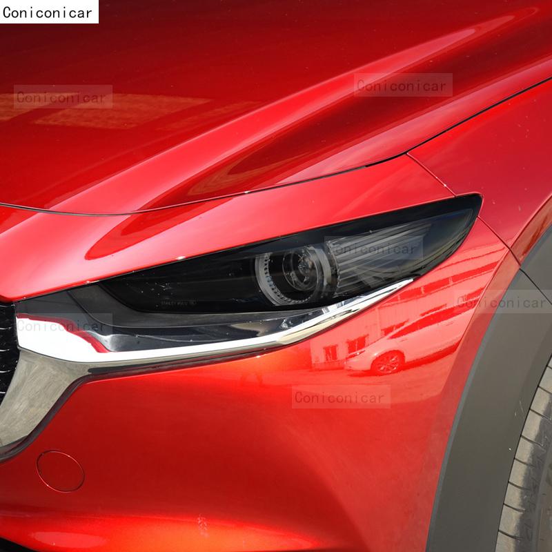 Для MAZDA CX-30 2020-2024 Автомобильная фара Задымленная Черная ТПУ Защитная Пленка Передний свет Тонировка Изменение Цвета Наклейка Аксессуары